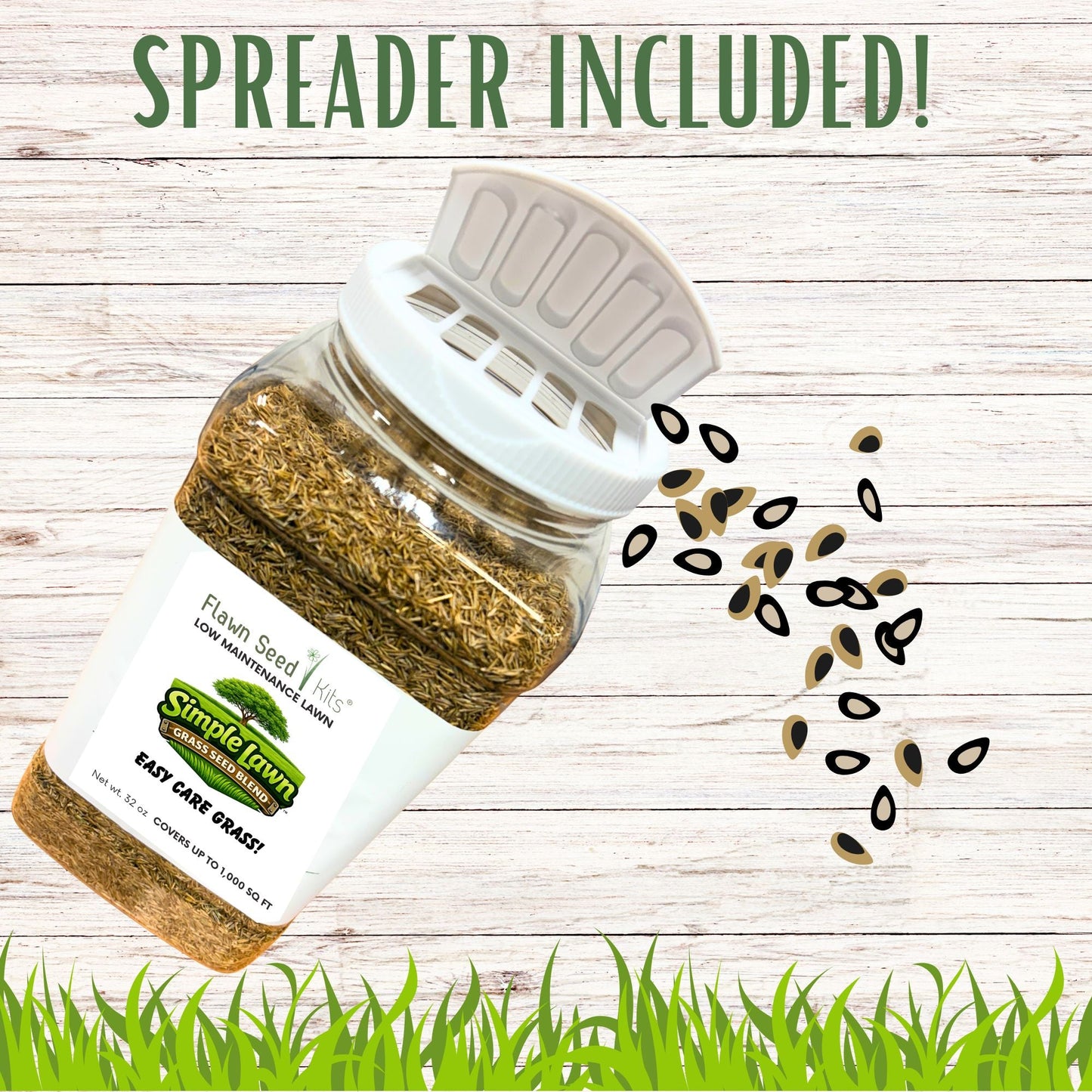 Simple Lawn Low Maintenance Grass Seed Blend – Drought Tolerant, Up to 4,000 Sq Ft - Rooted Supplies