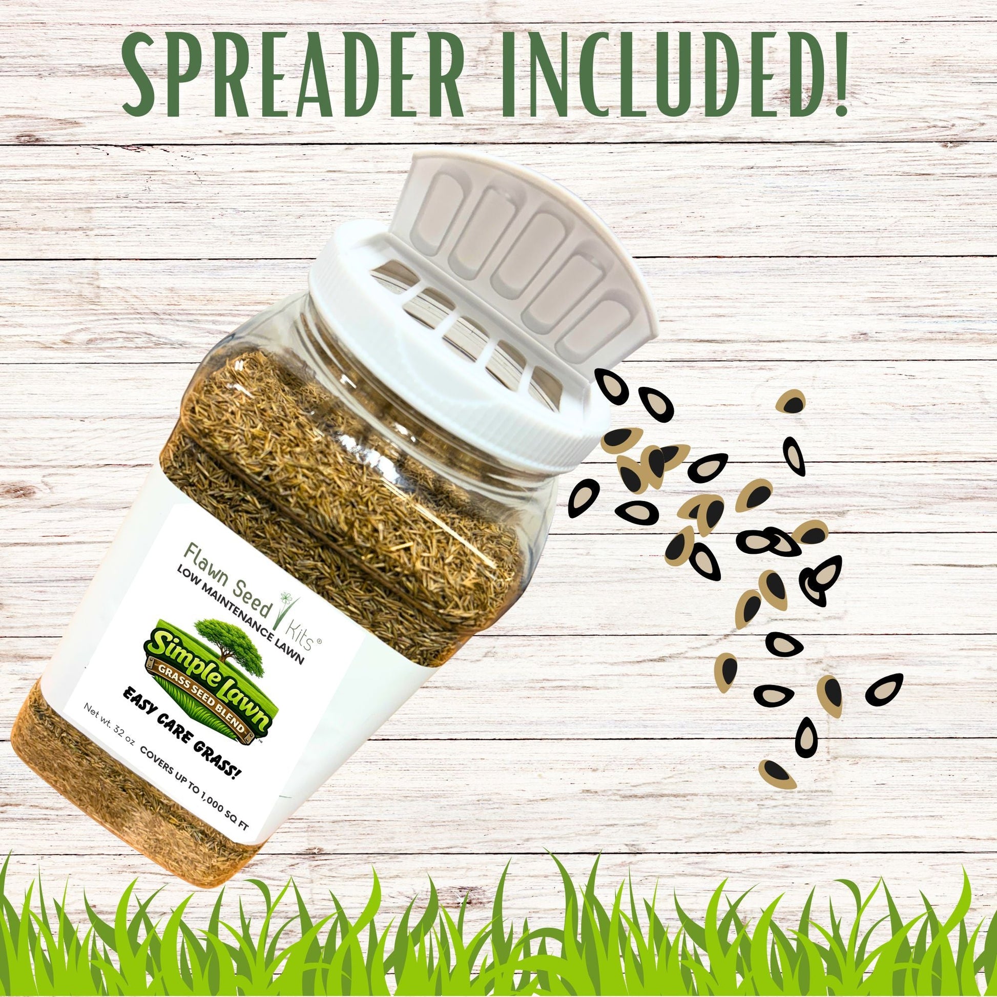 Simple Lawn Low Maintenance Grass Seed Blend – Drought Tolerant, Up to 4,000 Sq Ft - Rooted Supplies