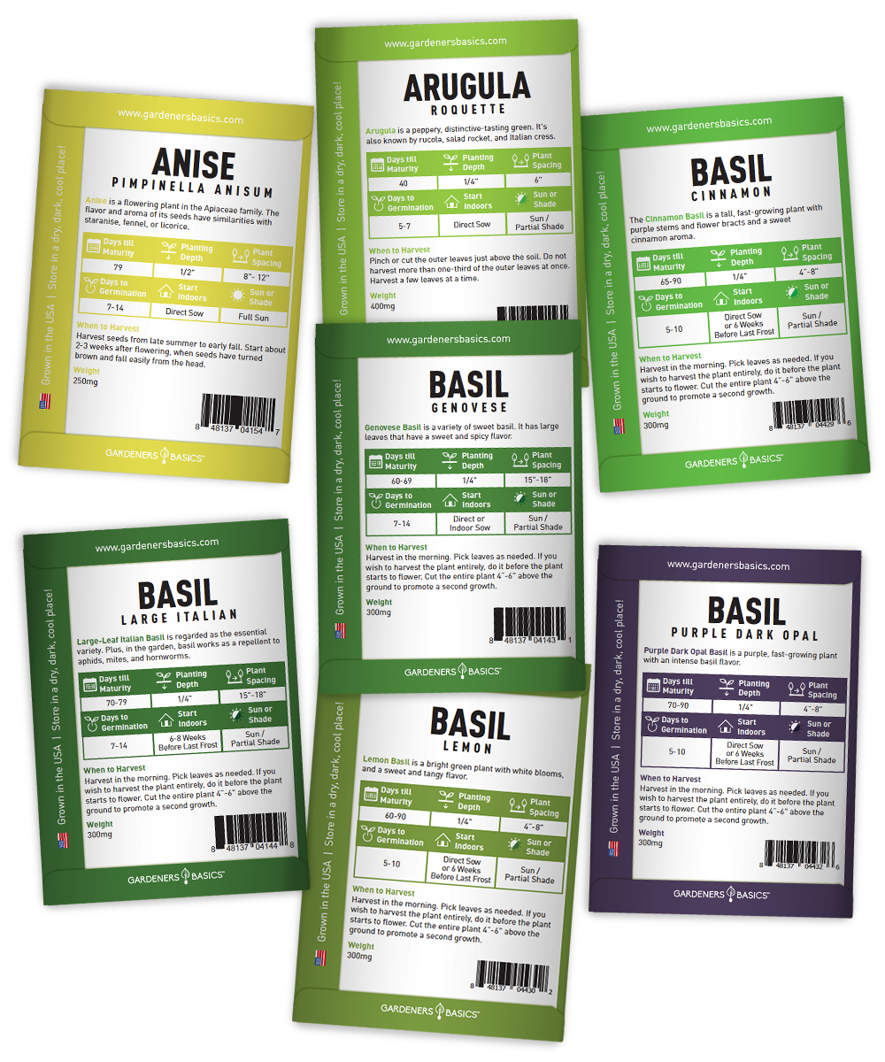 35-Variety Heirloom Herb Seed Pack – Non-GMO, Open-Pollinated