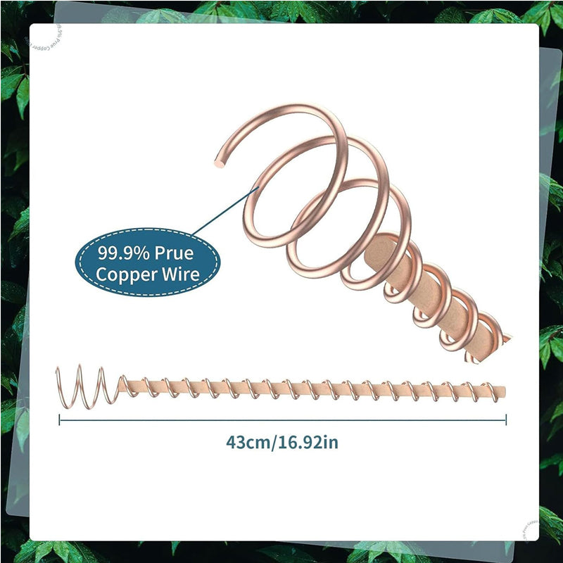 8-Pack Copper Electroculture Garden Stakes & 3 Spatula Tools for Raised Beds