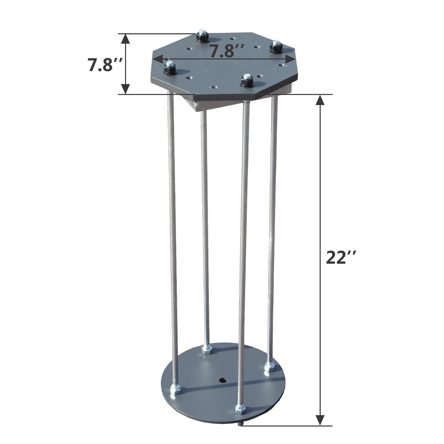 Heavy-Duty In-Ground Steel Umbrella Base for Patio, Garden, and Lawn, 700 lb Rated, Black