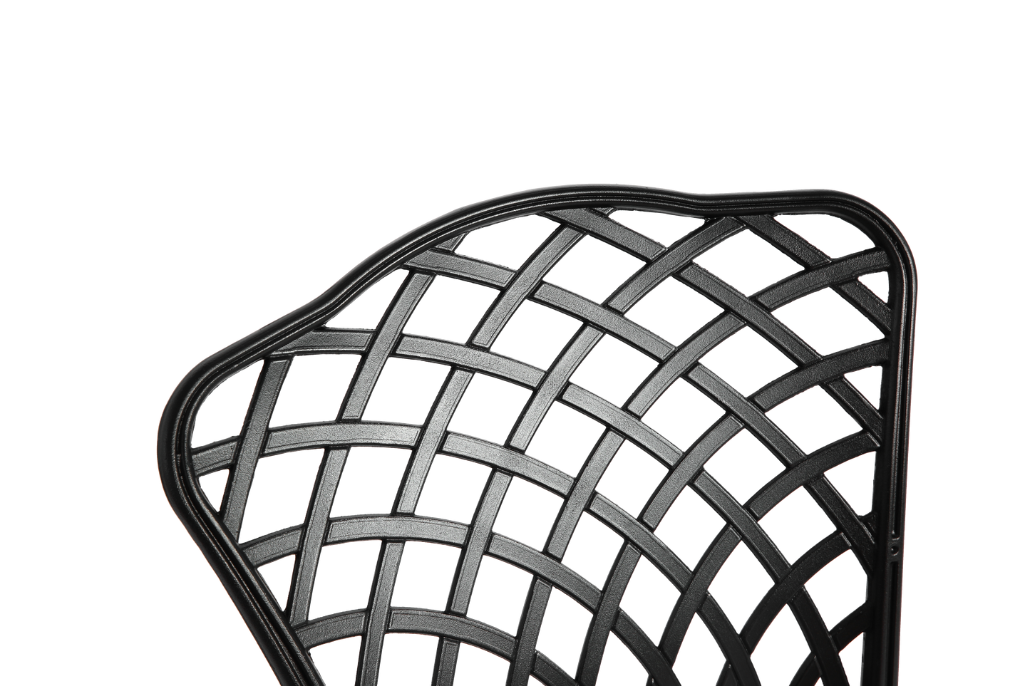 3-Piece Cast Aluminum Bistro Set – Floral & Lattice Design, Rustproof, Black