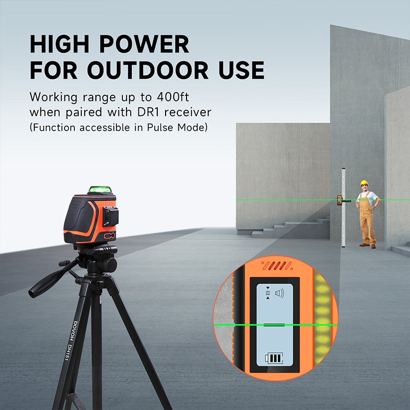 DOVOH H3-360G Professional Outdoor Laser Level with Receiver Kit
