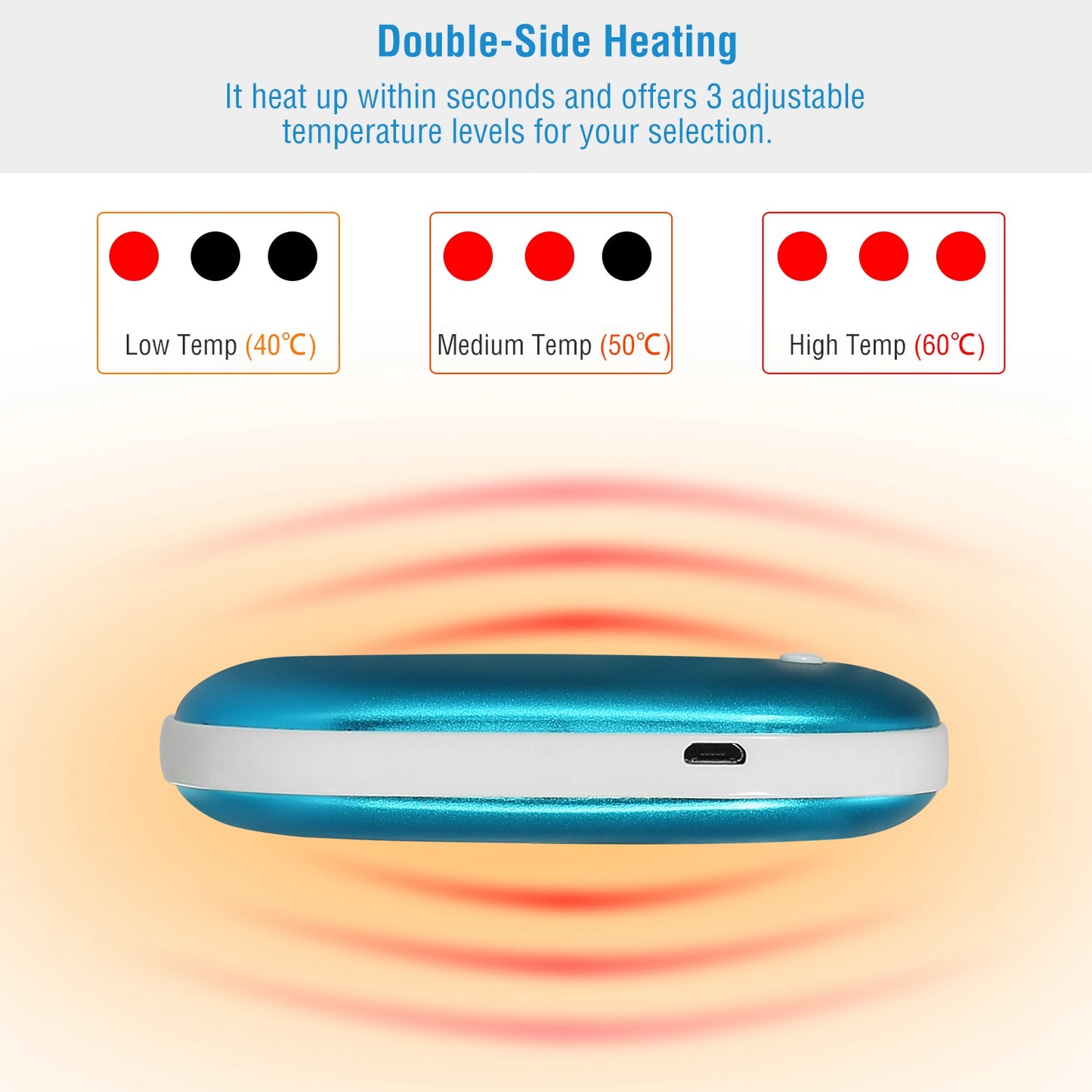 Rechargeable Hand Warmer & 5000mAh Power Bank – Dual-Function Pocket Heater