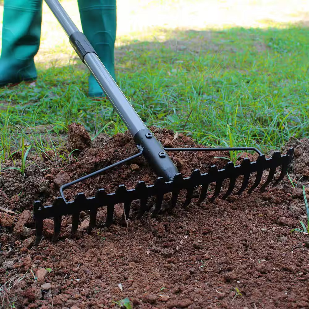 63 In. Steel Handle 17-Tine Bow Rake