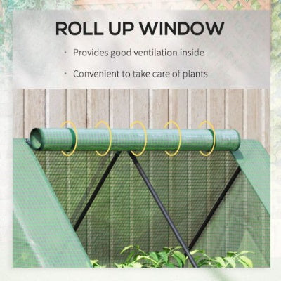 Galvanized Raised Garden Bed with Greenhouse Cover - 50" x 37.5" x 36.25" - Green
 50 X 37.5 X 36.25, Green