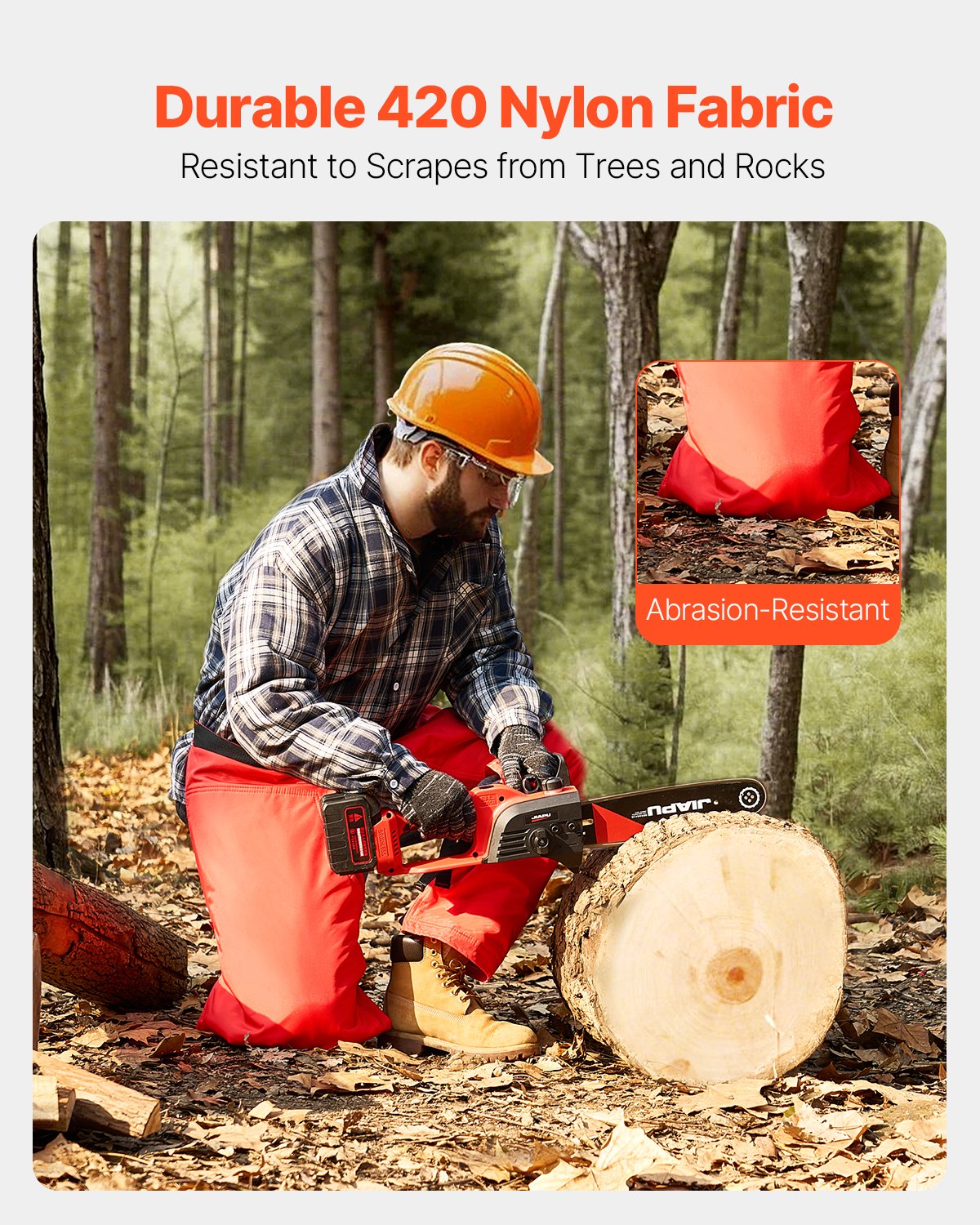 36" VEVOR Chainsaw Safety Chaps - ASTM Certified Class C Protection