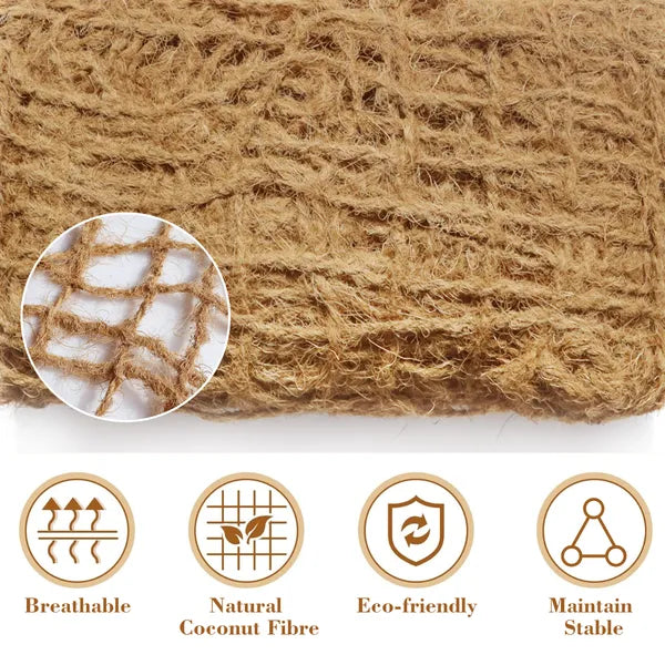 Coconut Fiber Erosion Control Netting for Slopes and Landscaping, 4x60 ft