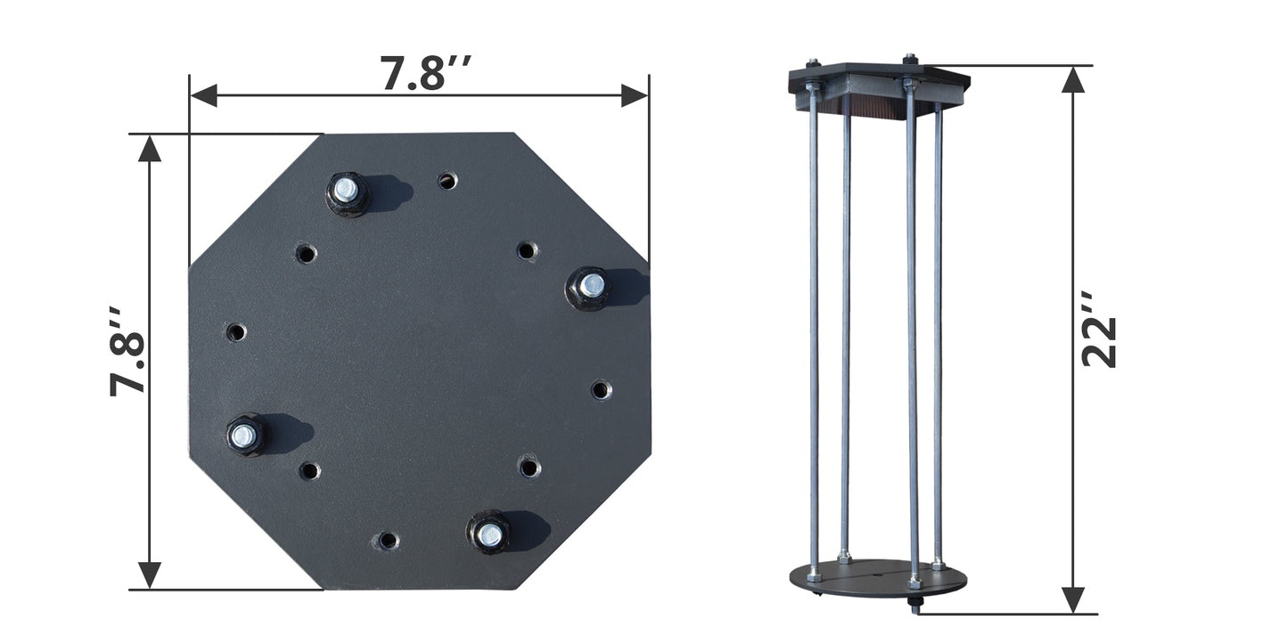 Heavy-Duty In-Ground Steel Umbrella Base for Patio, Garden, and Lawn, 700 lb Rated, Black