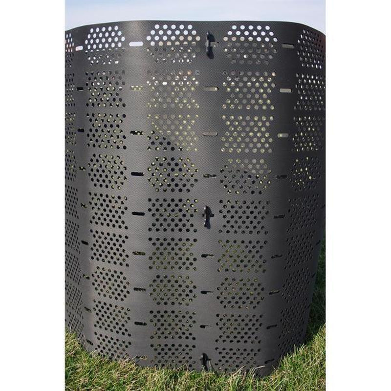 Black Compost Bin Adjustable Expandable Easy Compost Ventilation Holes 246 Gal.