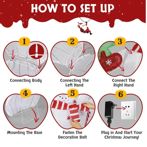 LED Lighted Snowman Christmas Decoration - 170 Lights Outdoor Yard Display