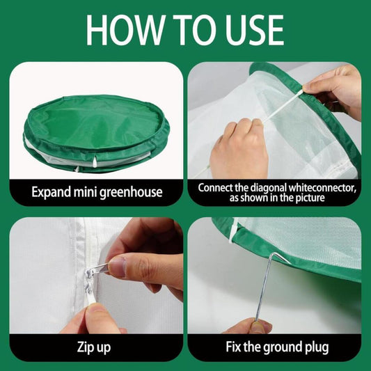 Mesh Plant Greenhouse Cover with Zipper – Pop-Up Garden Protection Cloche