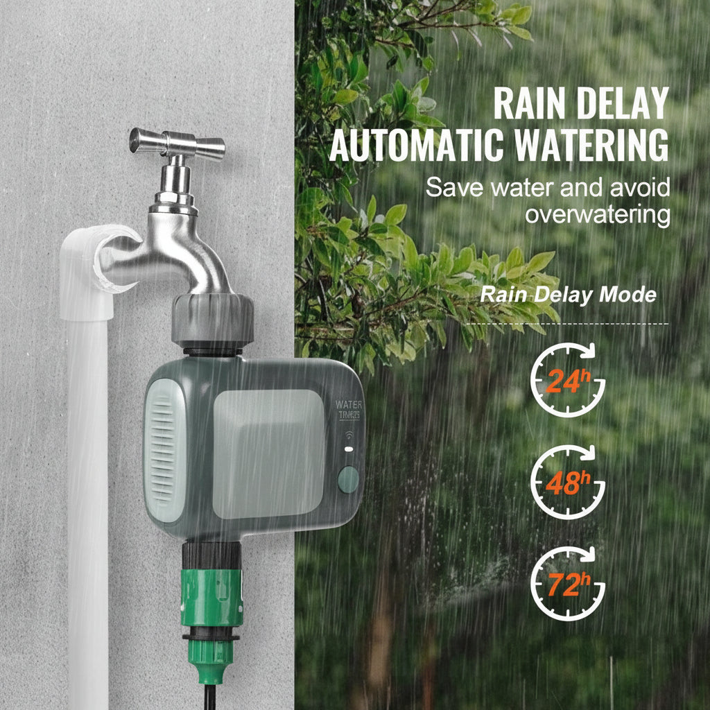 WiFi Smart Sprinkler Timer - App-Controlled Hose Faucet Water Timer