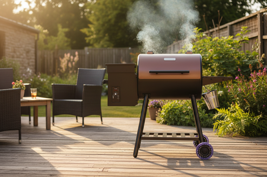 Wood Pellet Grill & Smoker with Digital Controls | 456 Sq In, 12-Lb Hopper, Carbon Steel