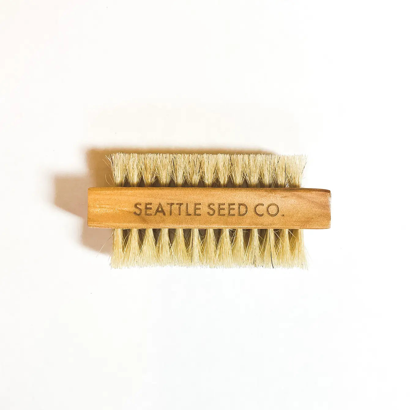 Two-Sided Natural Fiber Vegetable Scrub Brush – Durable Wood Handle