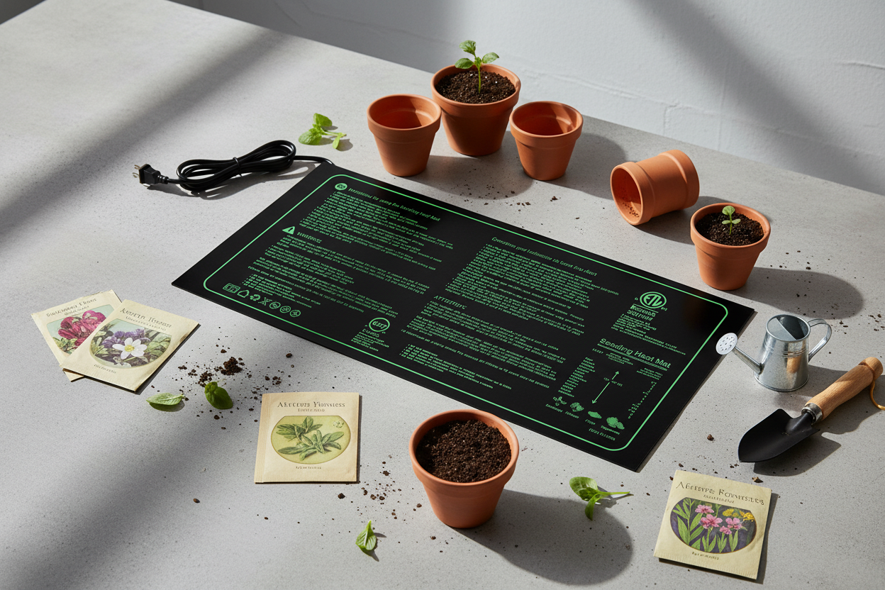 Seedling Heat Mat for Faster Germination - Waterproof Heating Pad