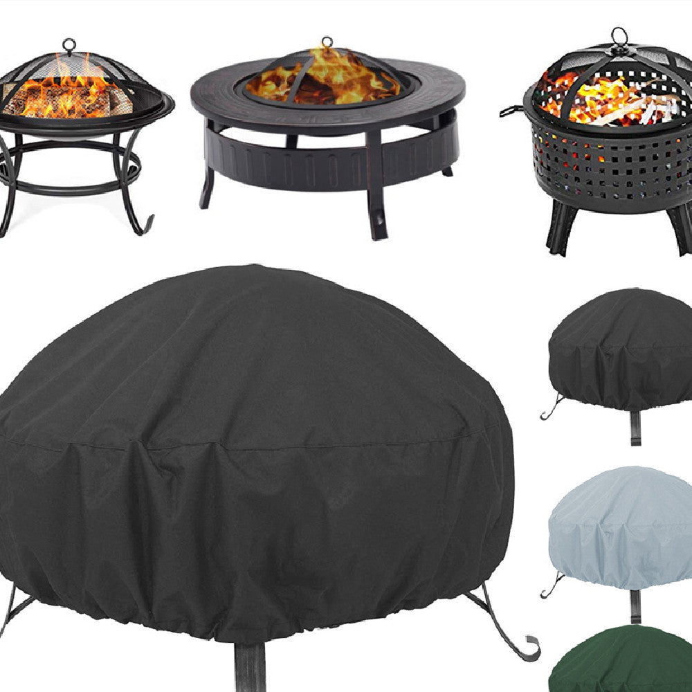 Waterproof Fire Pit Cover - Heavy-Duty Outdoor Fireplace Protection (34"-48")