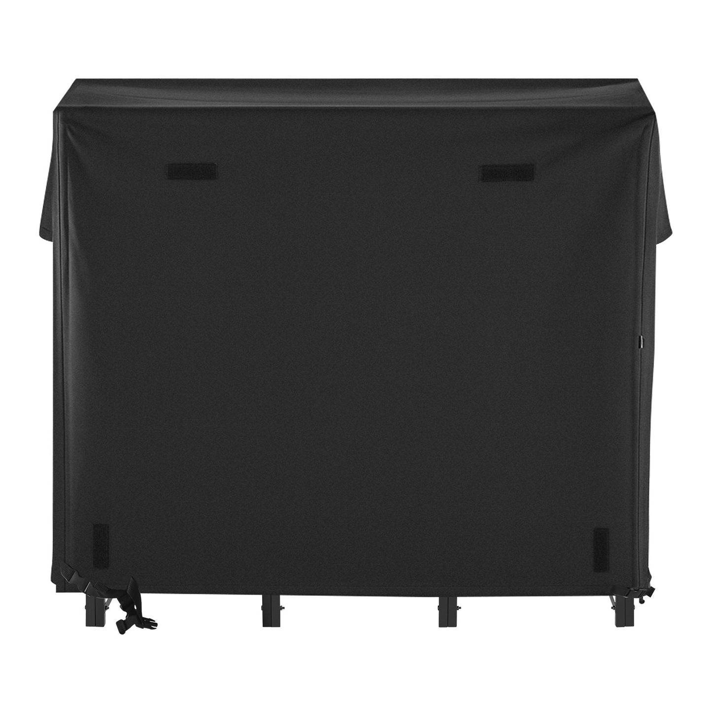 4 ft Heavy-Duty Steel Firewood Rack with Waterproof Cover – Holds 1/4 Cord