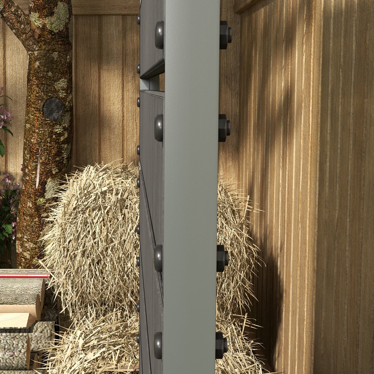 Raised Garden Bed with Trellis for Climbing Plants, 35.75" x 70.75", Dark Gray