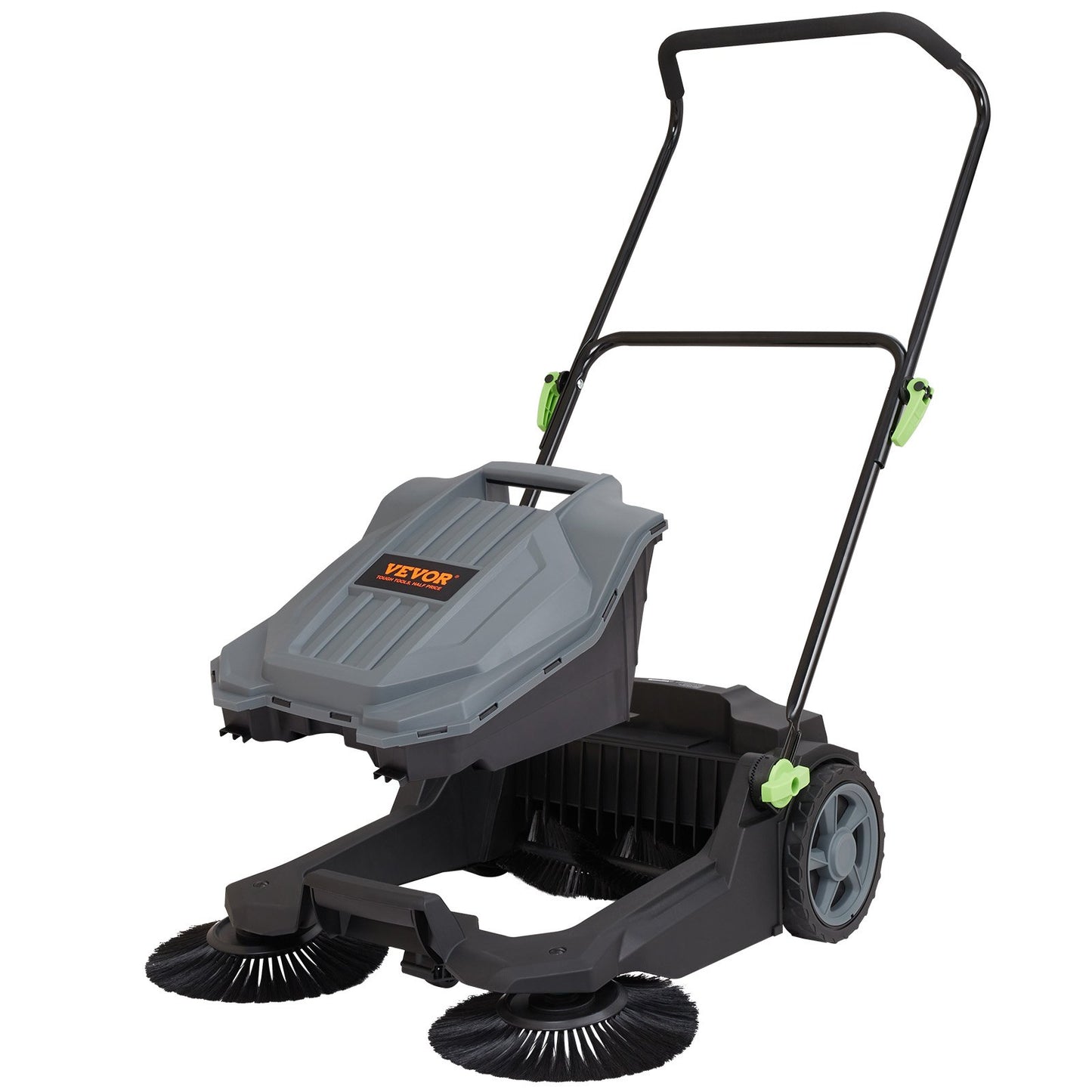 25.6 in. Manual Push Sweeper for Garage, Driveway, and Patio Cleanup