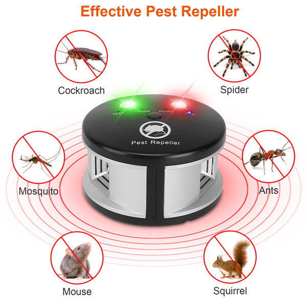 360° Ultrasonic Pest Repeller - Electronic Plug-In Rodent Control