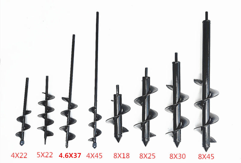 8-Piece Garden Auger Drill Bit Set for Planting Trees Bulbs and Posts