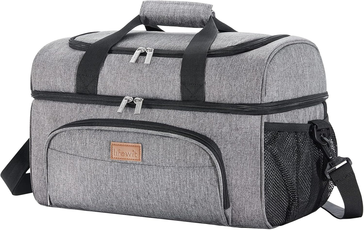Large Cooler Bag Insulated Lunch Bag Lightweight Portable Cool Bag Double Layer for Picnic, Beach, Work, Trip