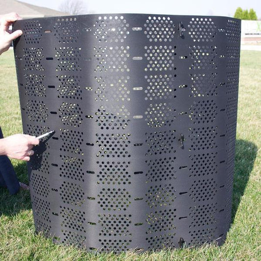 Black Compost Bin Adjustable Expandable Easy Compost Ventilation Holes 246 Gal.
