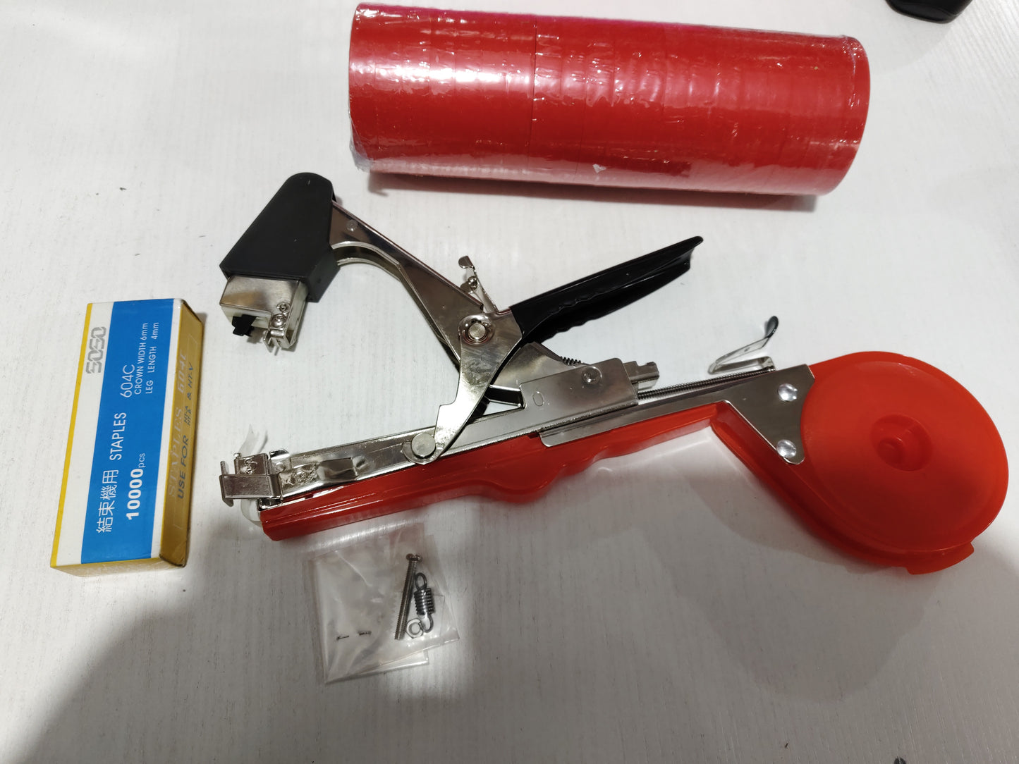Plant Tying Machine with Tape & Staples for Tomatoes and Vines