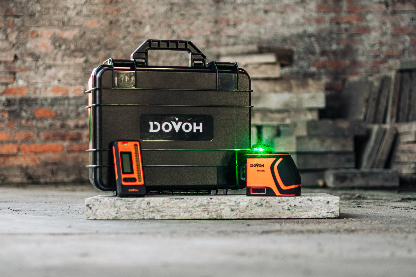 DOVOH H3-360G Professional Outdoor Laser Level with Receiver Kit