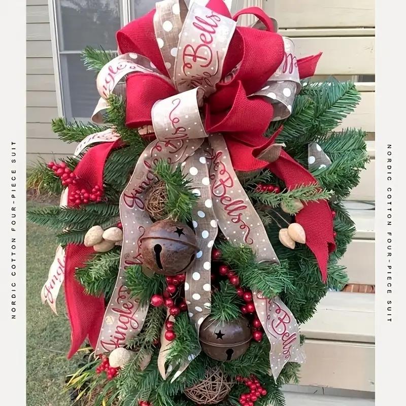 Christmas Door Hanging Ornament - Festive Holiday Wreath Decoration