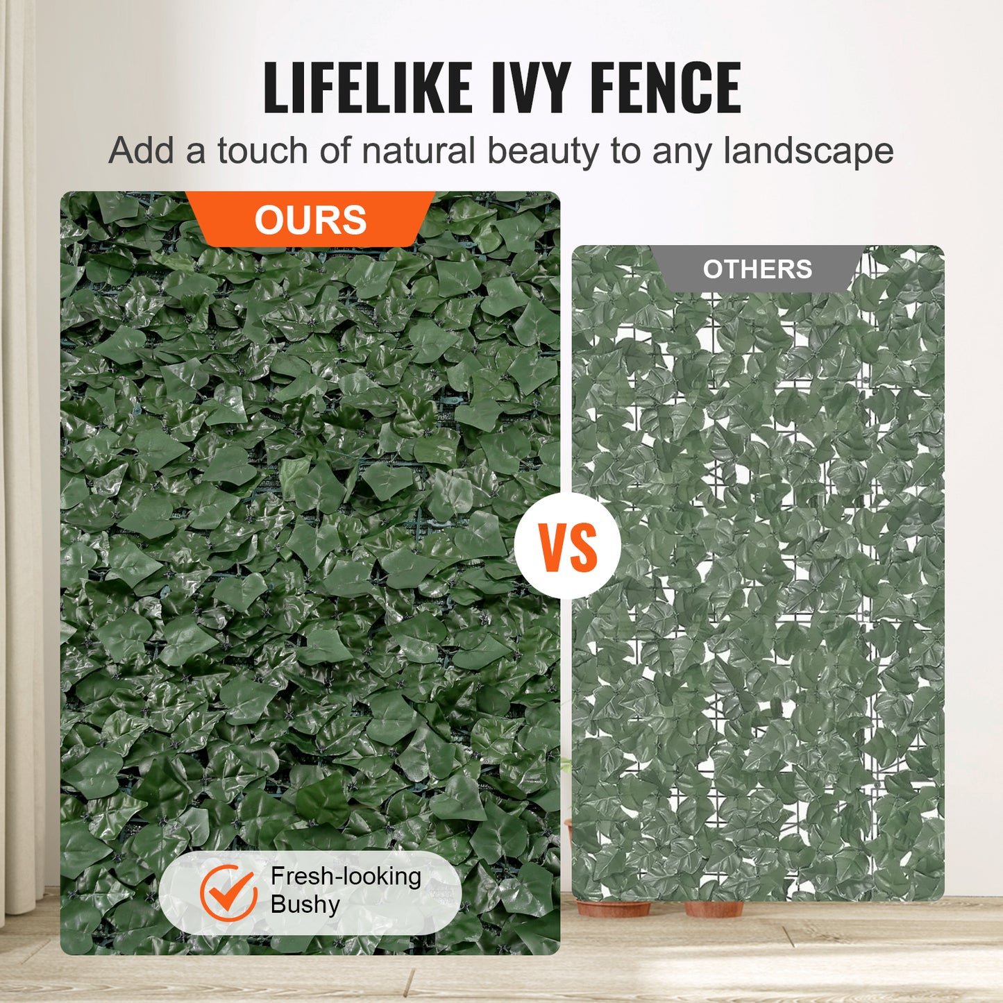 Artificial Ivy Privacy Fence Screen 96x72" Outdoor Greenery Panel