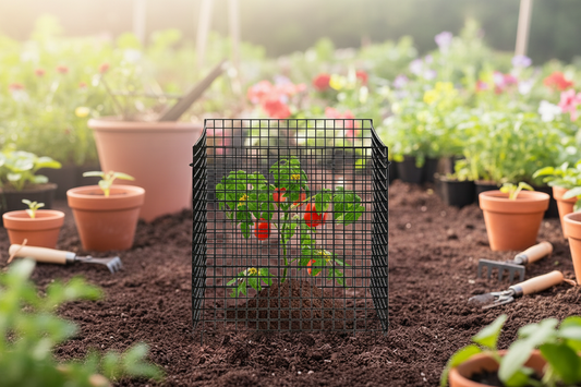 Wire Plant Cages for Vegetables – 10 Pack Animal-Resistant Garden Protectors