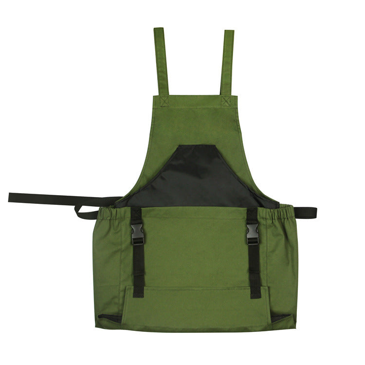 Cotton Canvas Garden Apron with Harvest Pocket, Adjustable