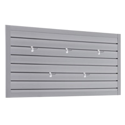 4ft x 2ft PVC Slat Wall Panels - Heavy Duty Garage Storage System in Graphite