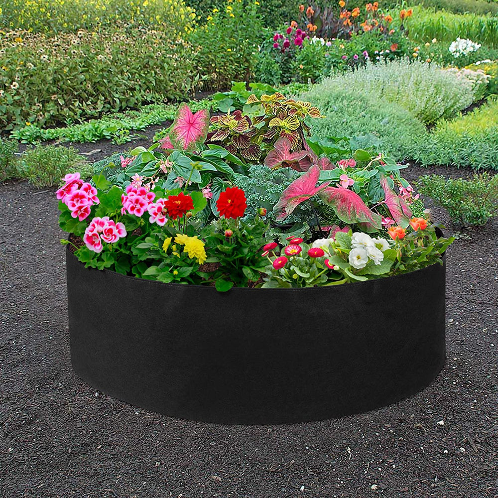 Fabric Raised Garden Bed Planter Bag with Drainage - Round Grow Container