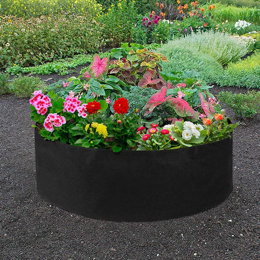 Fabric Raised Garden Bed Planter Bag with Drainage - Round Grow Container