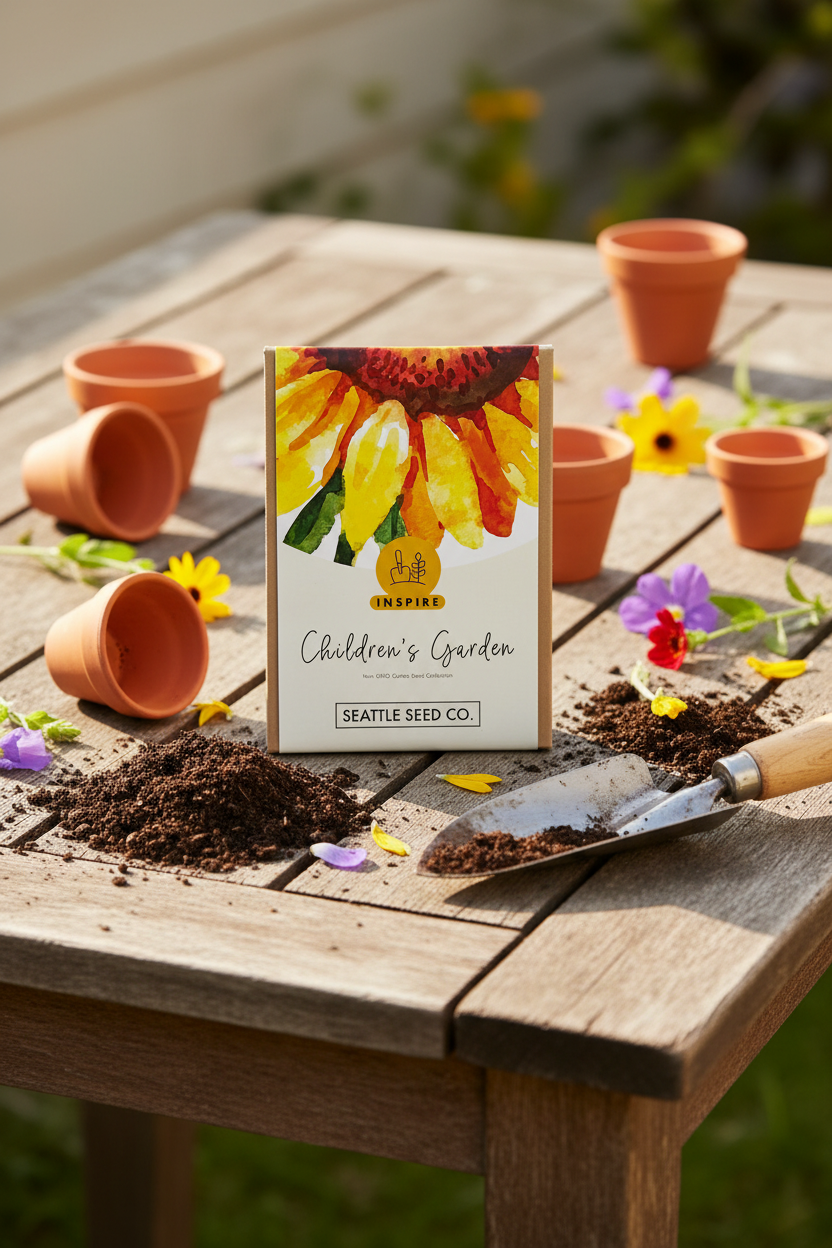 Kids Garden Seed Collection – Snap Peas, Green Beans, Marigolds, Pumpkins & Carrots