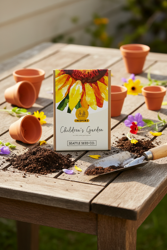 Kids Garden Seed Collection – Snap Peas, Green Beans, Marigolds, Pumpkins & Carrots