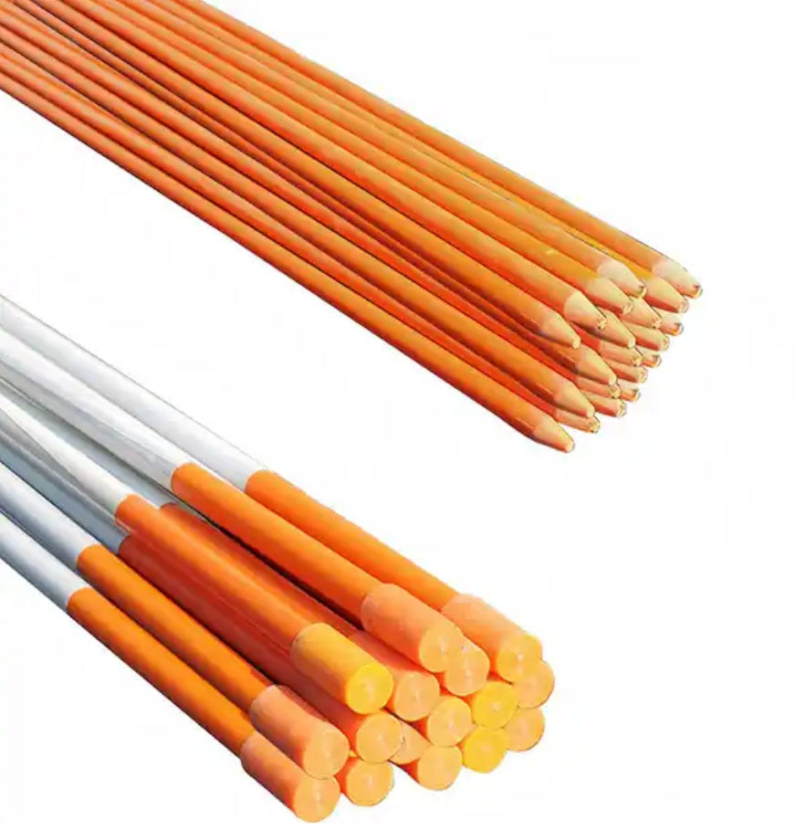 Reflective Fiberglass Marker Stakes 50-Pack – 36", 360° Visibility, Driveway & Lawn