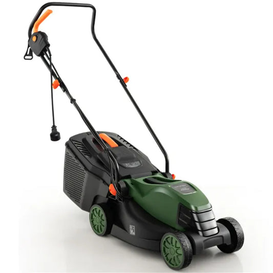 12-Amp Corded Electric Lawn Mower with Dual Safety Switch & 1500W Power