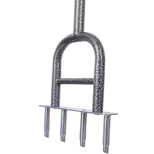 Lawn Core Aerator Tool - 4 Prong Manual Plug Aerator with 12" Weeder Hand Tool