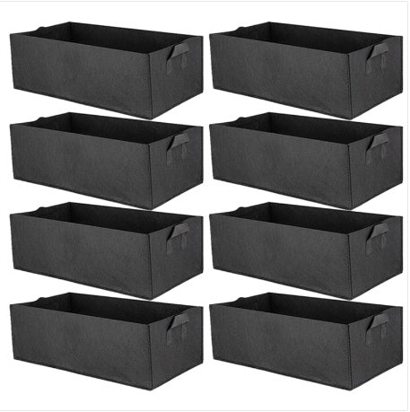 Rectangular Fabric Grow Bags - Breathable Plant Containers with Handles