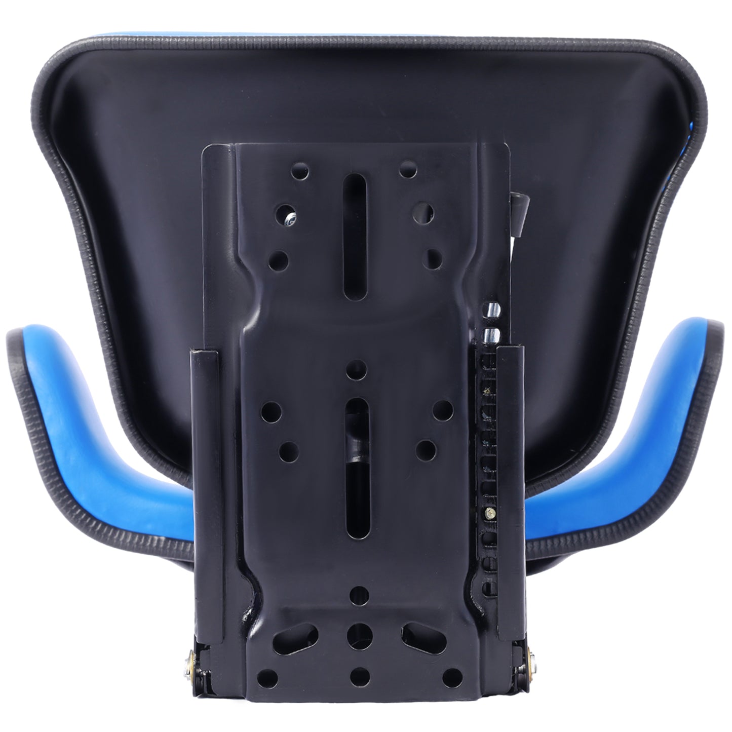 Heavy-Duty Adjustable Tractor Seat with Suspension - Blue Steel Frame