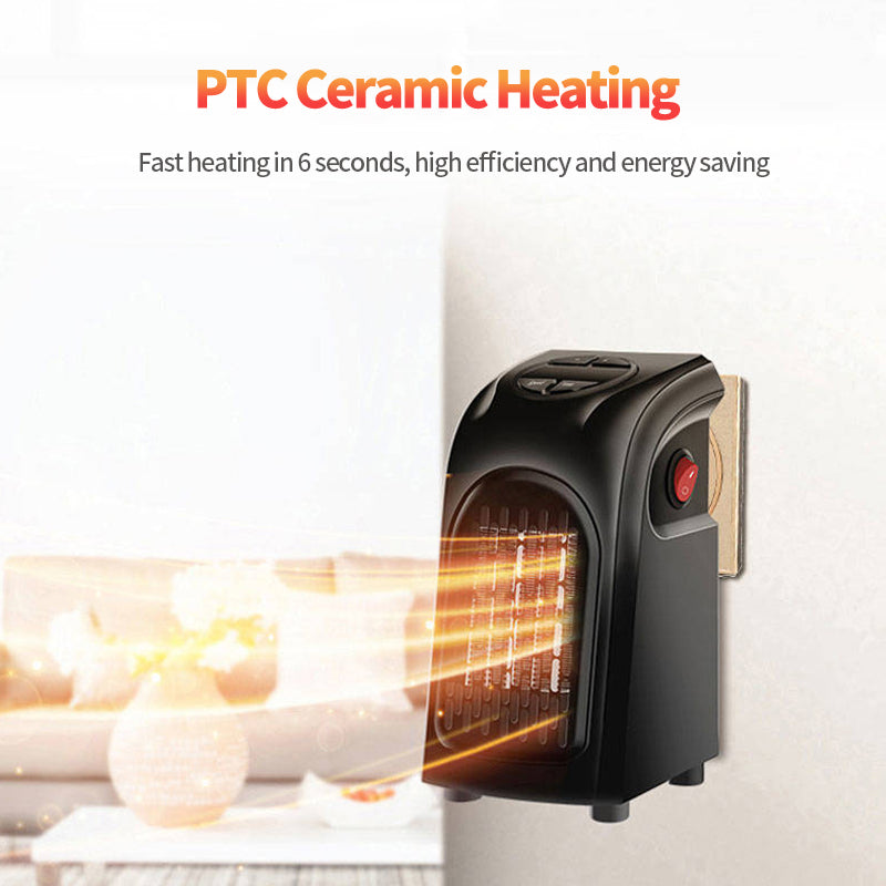 Portable Plug-In Space Heater with Timer & Adjustable Thermostat