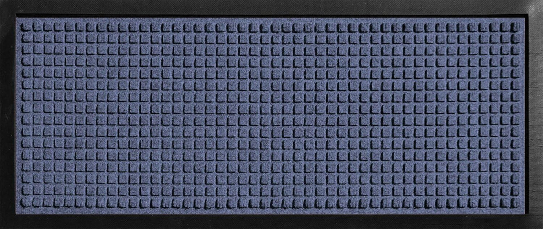 Hudson Exchange (15"X34", Navy) Waterhog Classic Boot Tray Floor Mat with Rubber Border