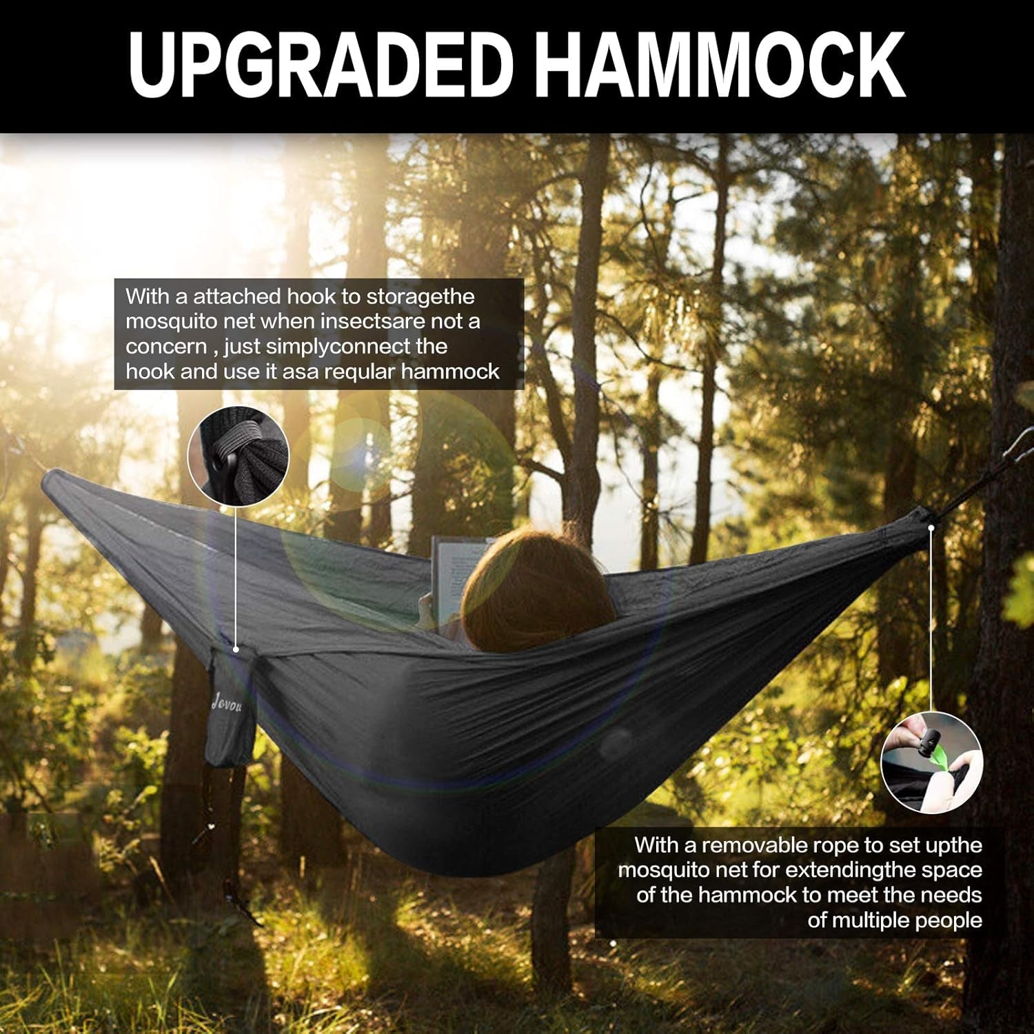 Camping Hammock Tents (Black Camping Hammock)