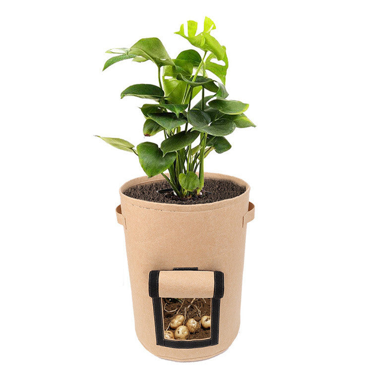 10 Gallon Fabric Potato Grow Bags with Harvest Window for Patios, Balconies, and Small Gardens