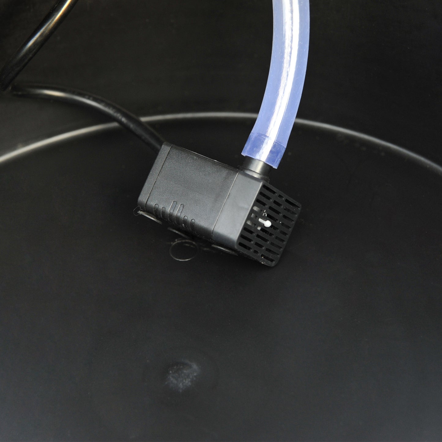 2-Tier Rustic Wood Barrel Outdoor Water Fountain with Pump, 23"