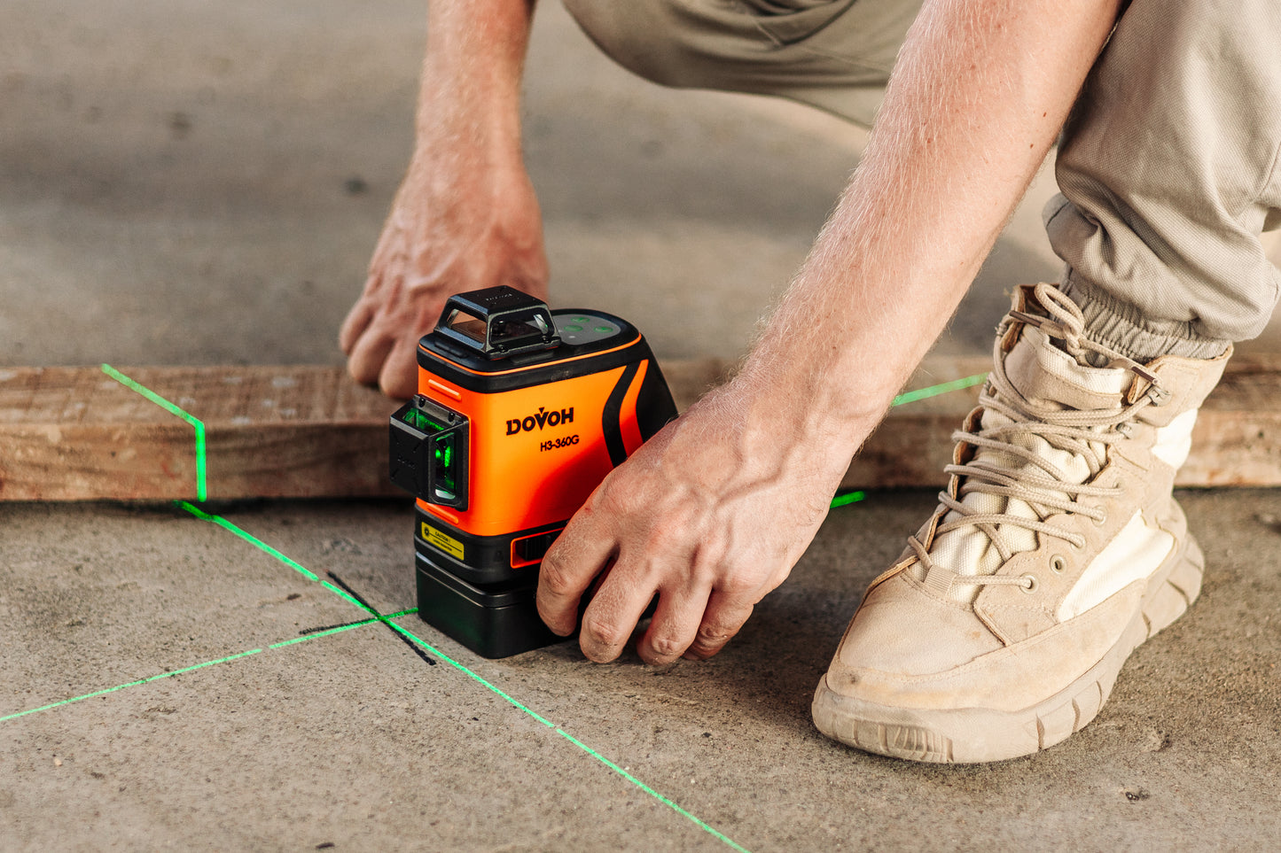 DOVOH H3-360G Professional Outdoor Laser Level with Receiver Kit